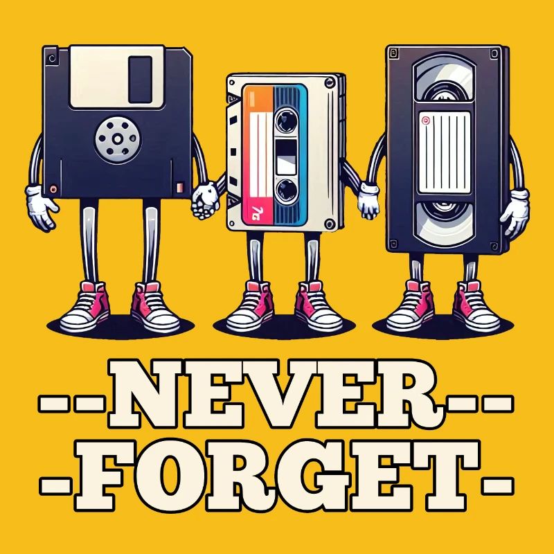 Floppy Disk, Cassette, VHS - Never Forget