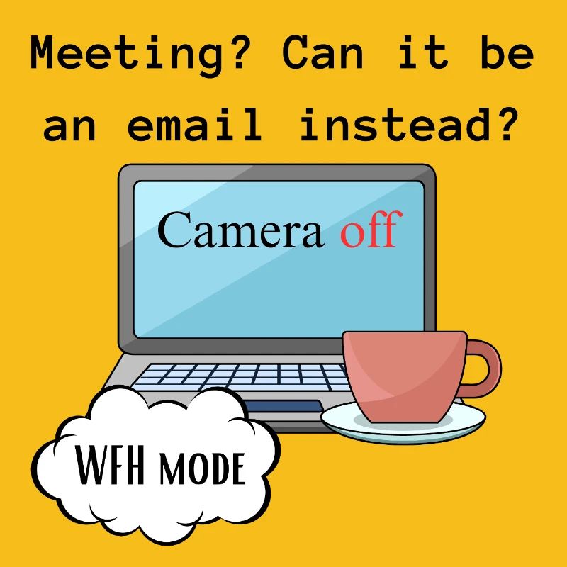 Meeting funny WFH change computer mode work.