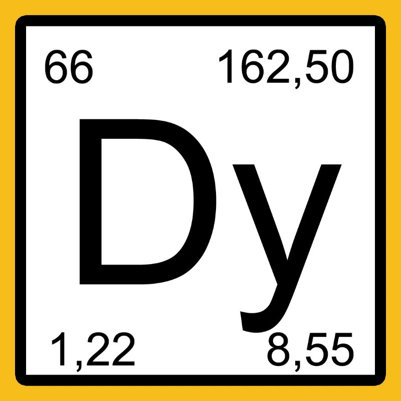 Conception de glyphes élémentaires Dy-Dysprosium