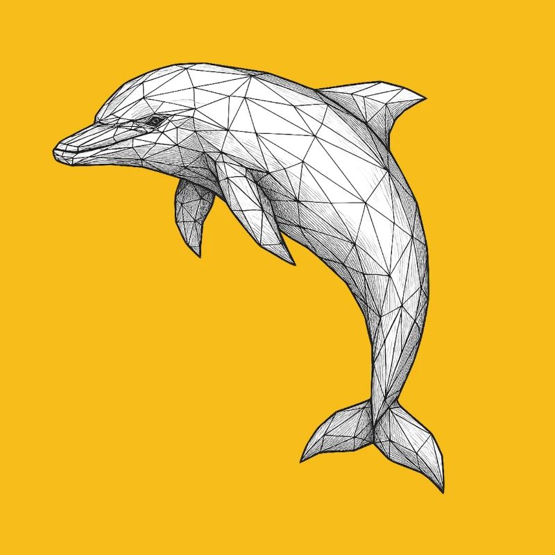 Geometric Polygon Dolphin