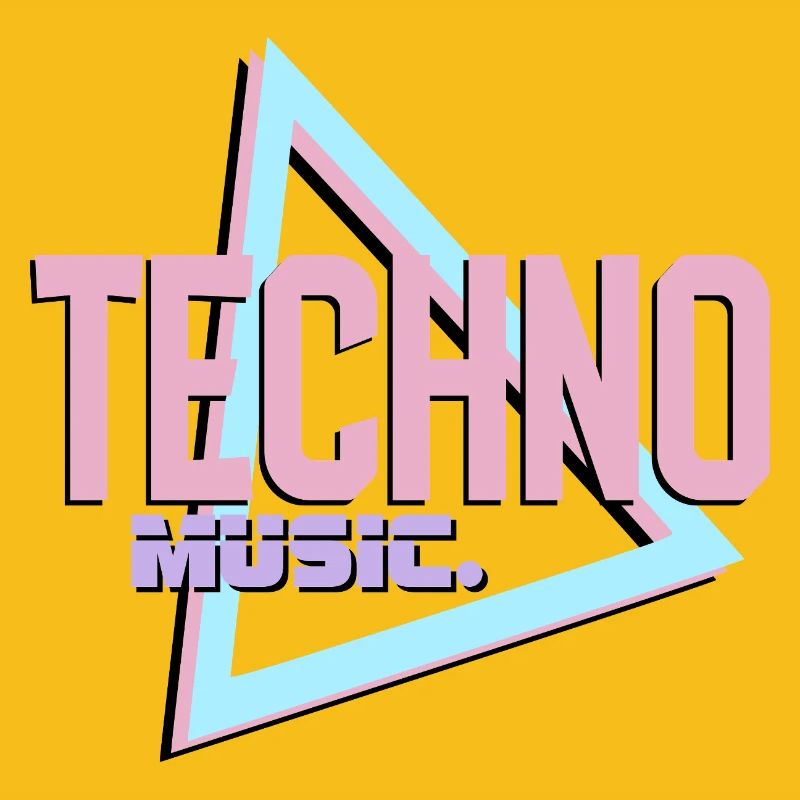 Techno Neon Retro-Logo