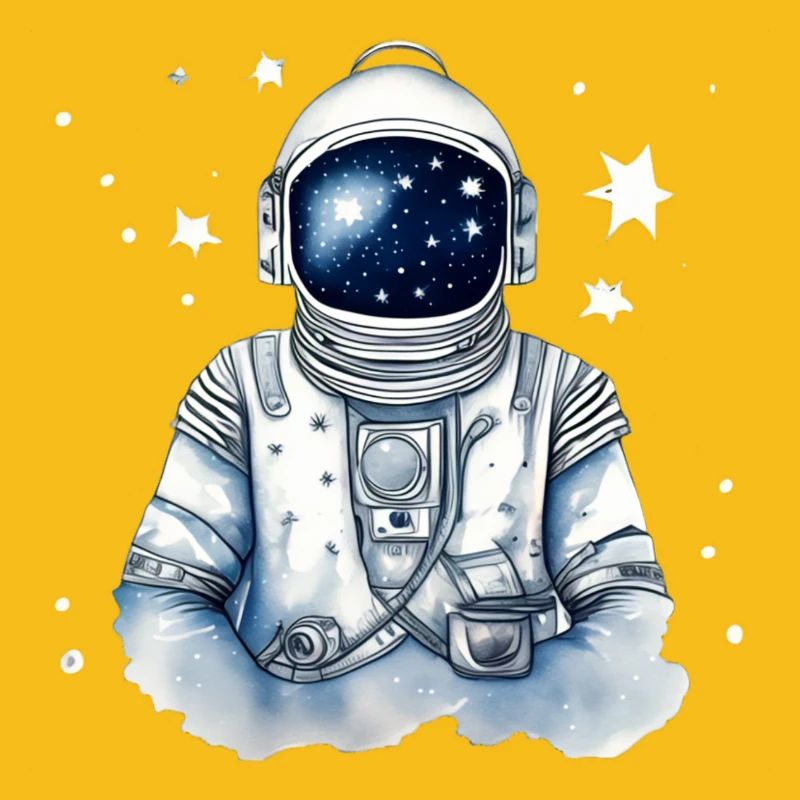 Astronaute dans l’espace stellaire