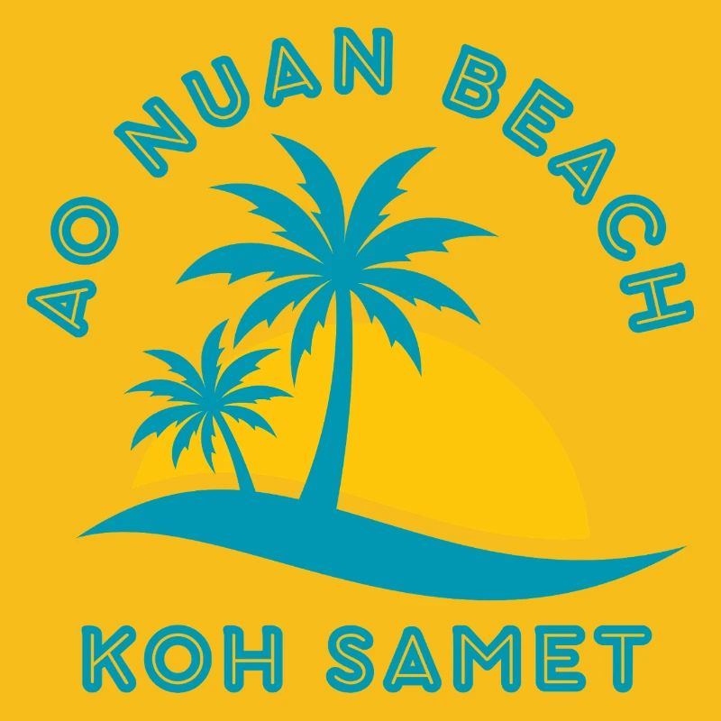 Koh Samet Palm Beach Sunset