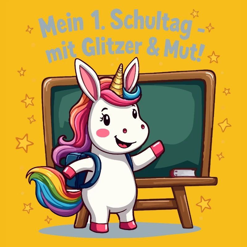 Licorne de l’école - 1ère année avec début de paillettes