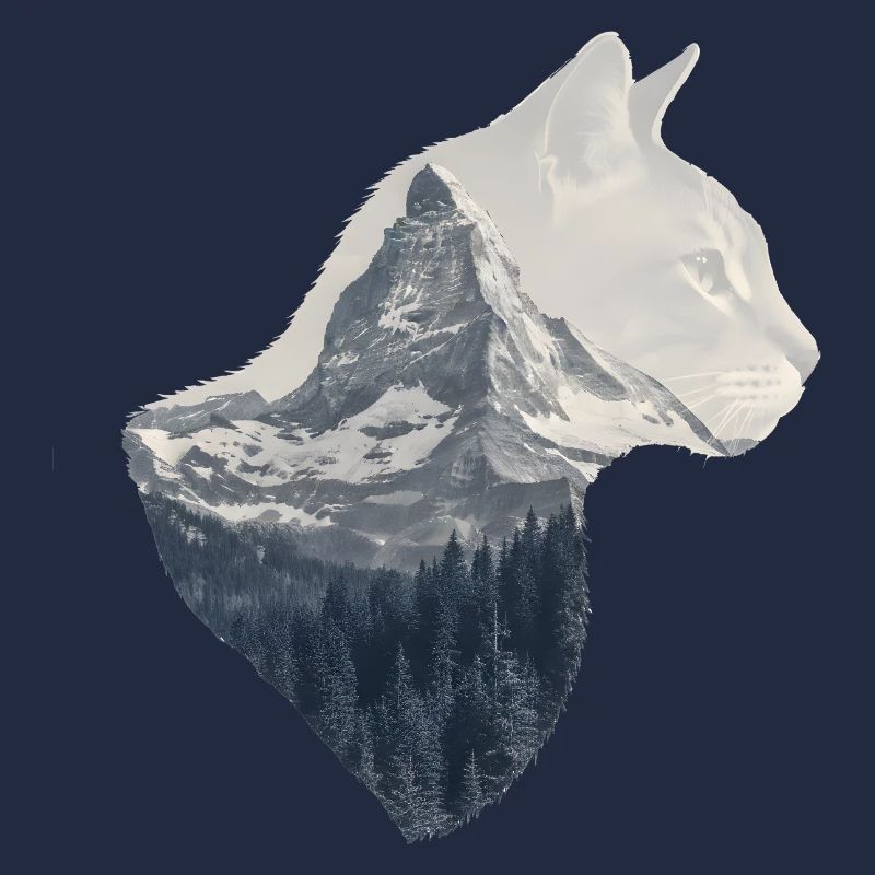 Matterhorn Cat Double Exposure