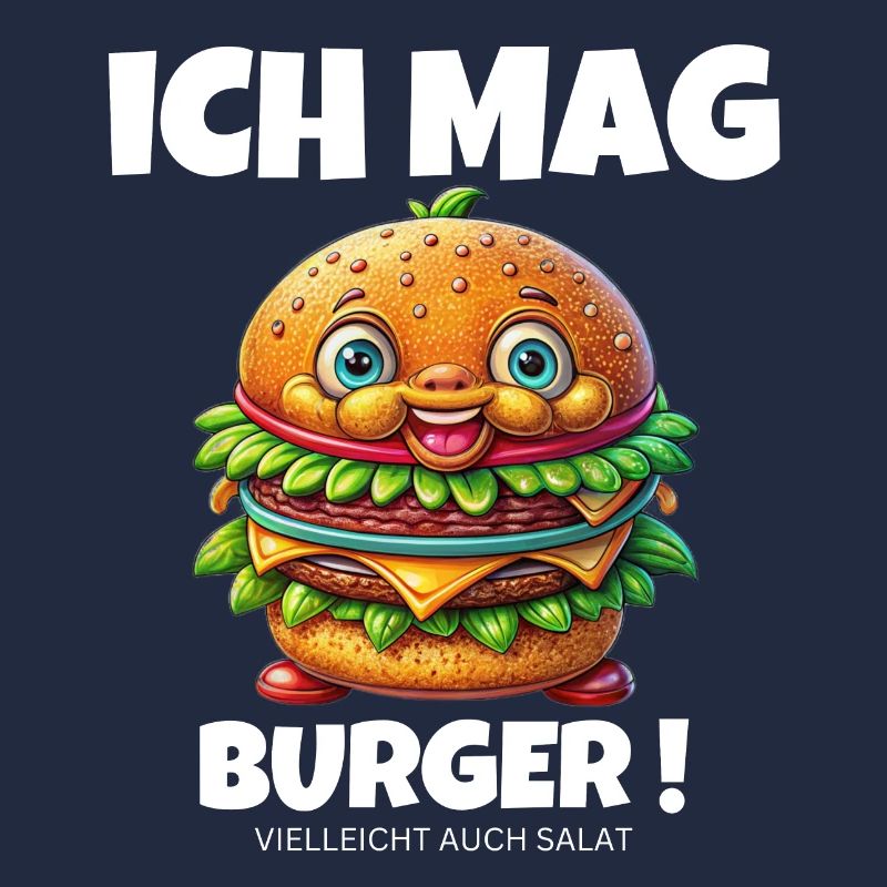Ich mag Burger Hamburger Cheeseburger