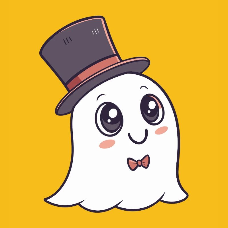 Chic Ghost Hat and Bow