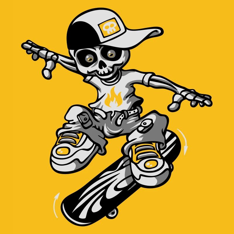 Skeleton and skateboard flex