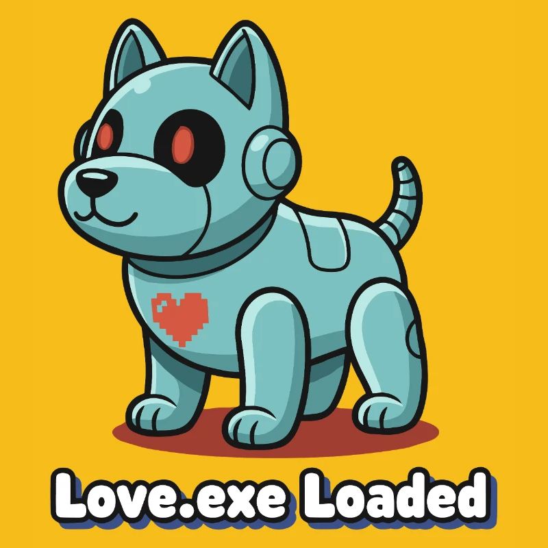 Love.exe chien Pixel Robo