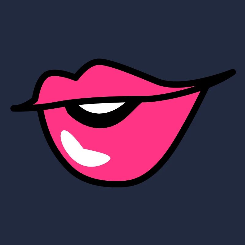 mignon lèvres boudeuses bisou avec un sourire