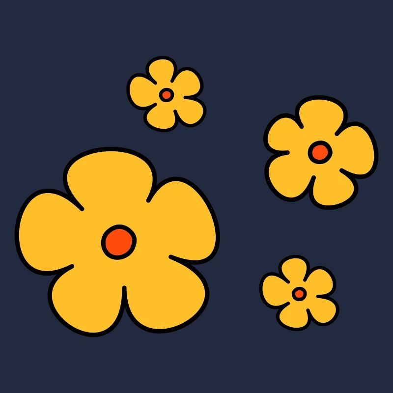 Blumen dreifarbig