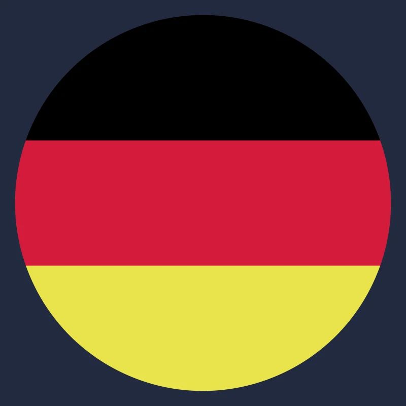 Flag Germany Germany Three Colors Vector Round