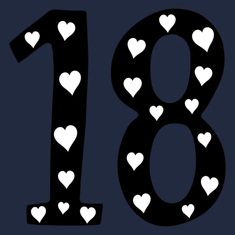 18 Geburtstag mit Herz