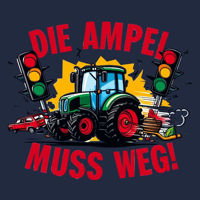 Traktor rammt Ampel Die Ampel muss weg!