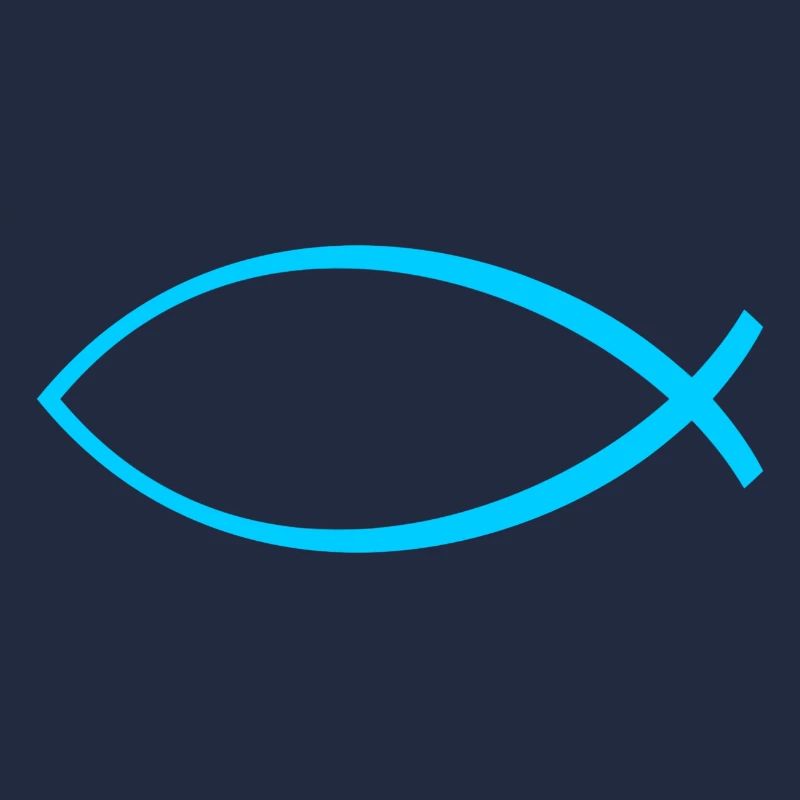 Ichtus Fisch hellblau