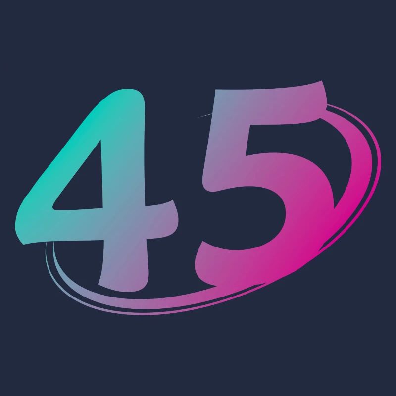 Number 45 multicolor