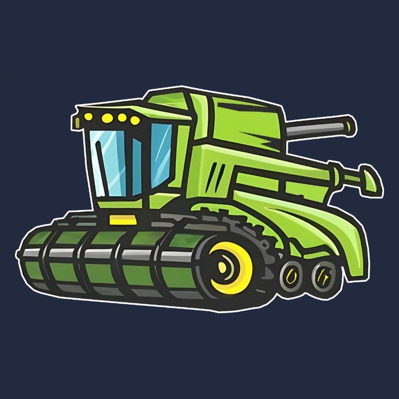 moissonneuse-batteuse verte