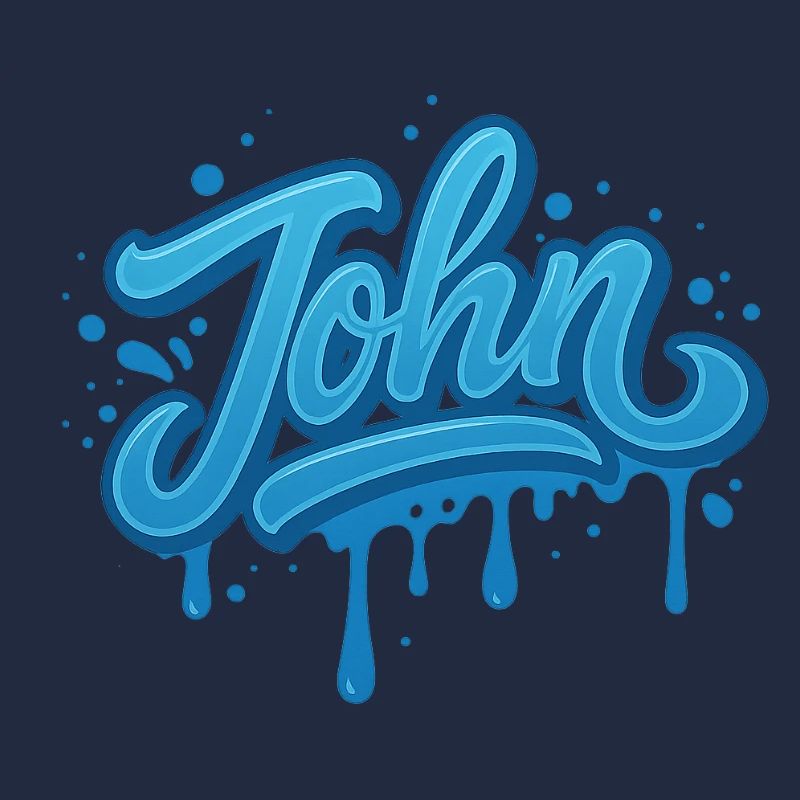 Graffiti JOHN Prénom cadeau idéal imprimable sur t