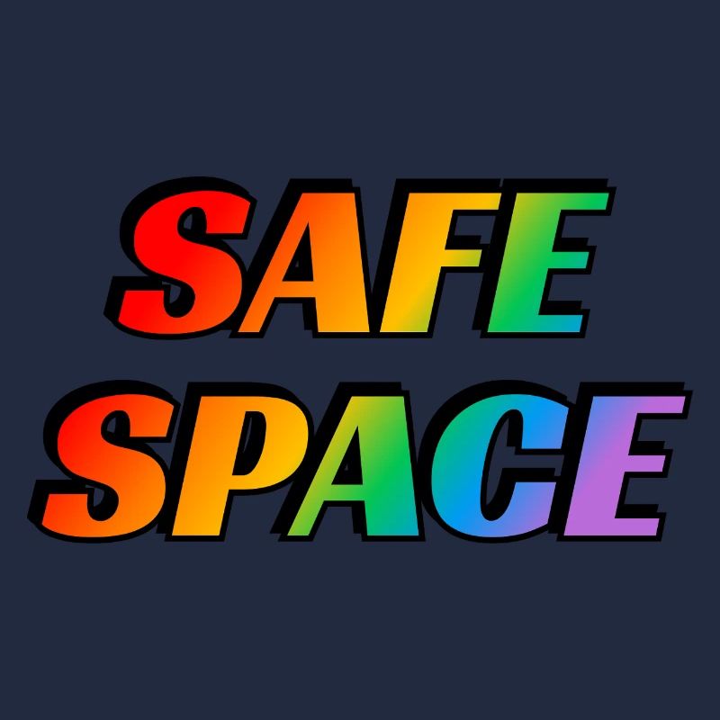Safe Space Regenbogen Text LGBT Pride Monat