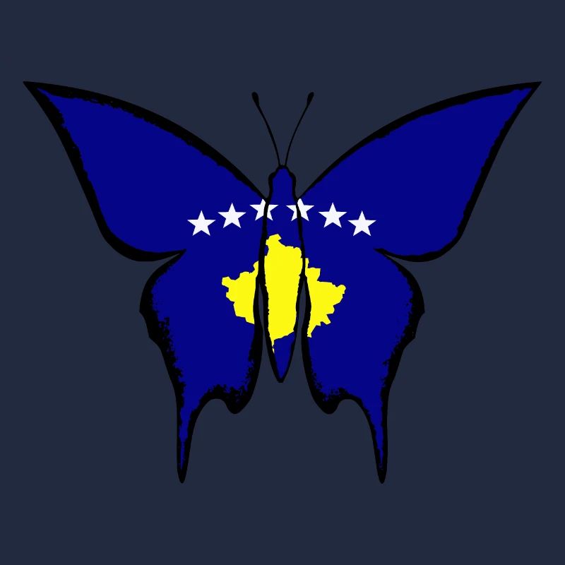 Drapeau du Kosovo papillon
