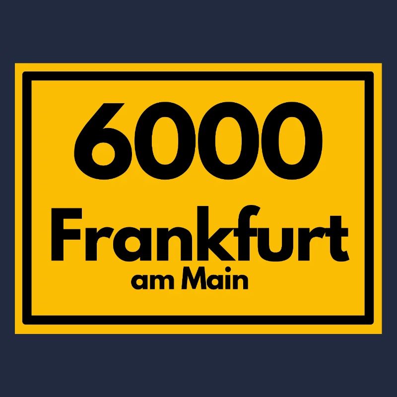 Panneau de lieu - puis Rétro urbain Code postal 6000 Francfort