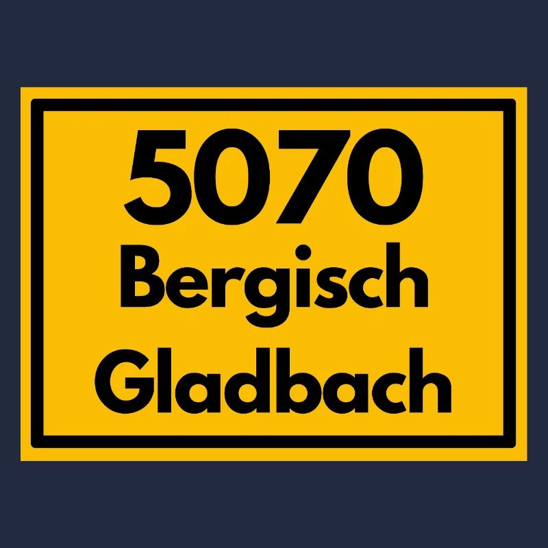 Panneau de la ville ancien code postal 5070 BERGISCH GLADBACHi
