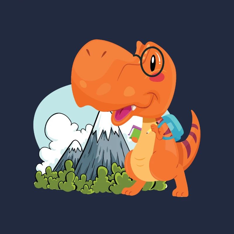 cooler lustiger nerd Dino