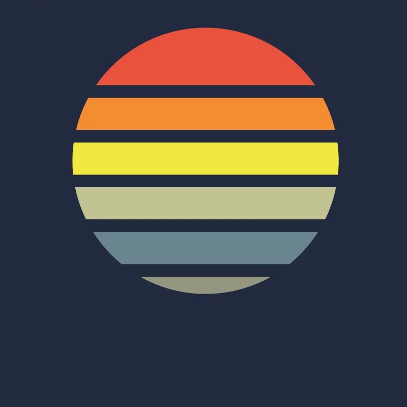Fond de cercle rétro coucher de soleil