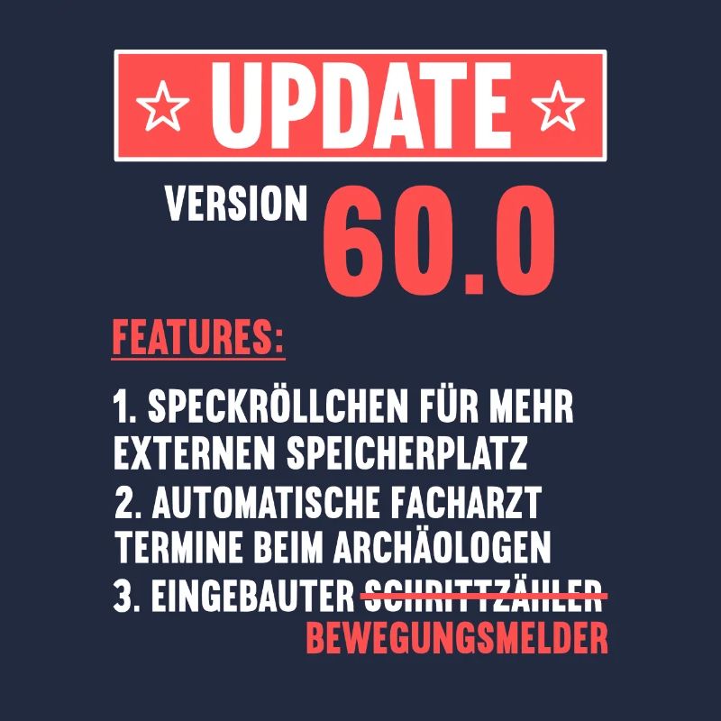 60 Jahre alt 60 Jähriger Update Version 60.0 60.