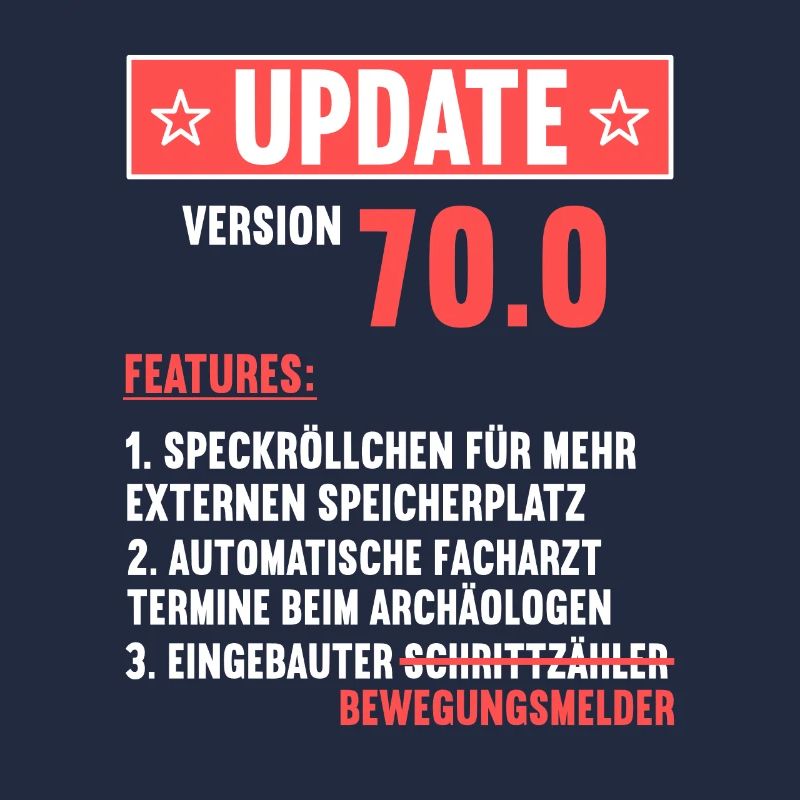 70 Jahre alt 70 Jähriger Update Version 70.0 70.