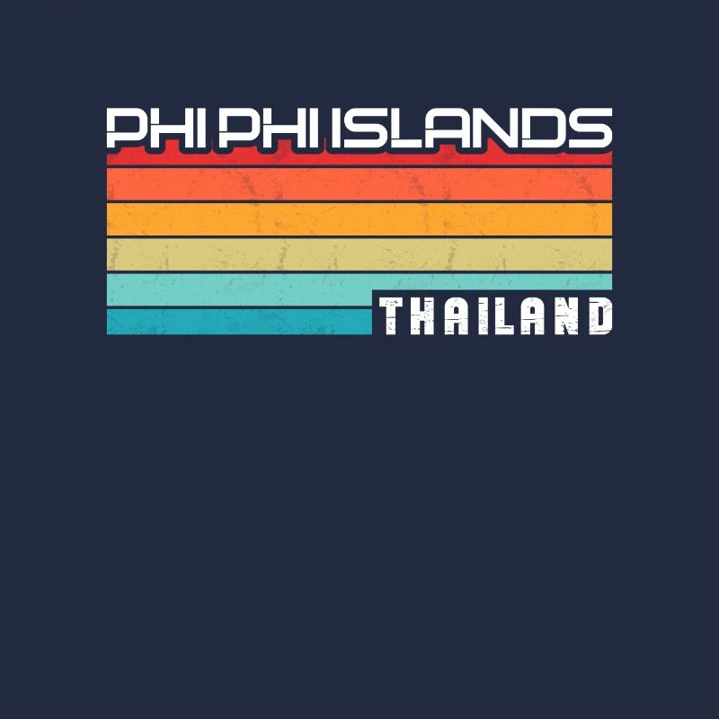 Vintage Thaïlande Asie Coucher de soleil Phi Phi Îles