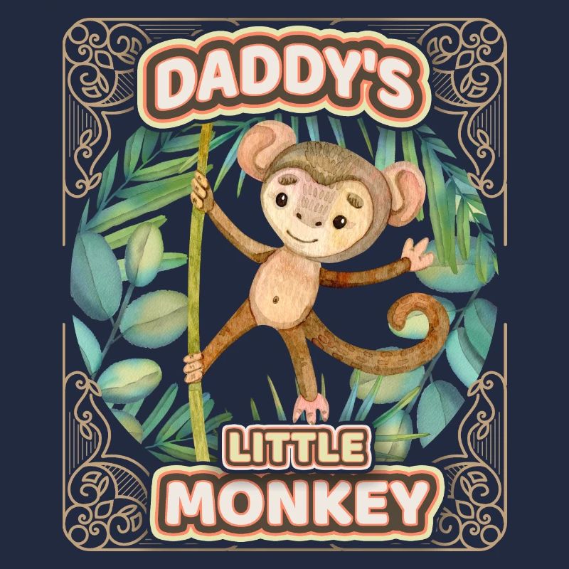 Süßer Affe lustiger Spruch Kinder, Daddy's-Monkey