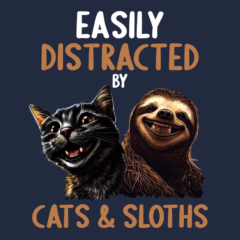 Easily distracted by cats and sloths
