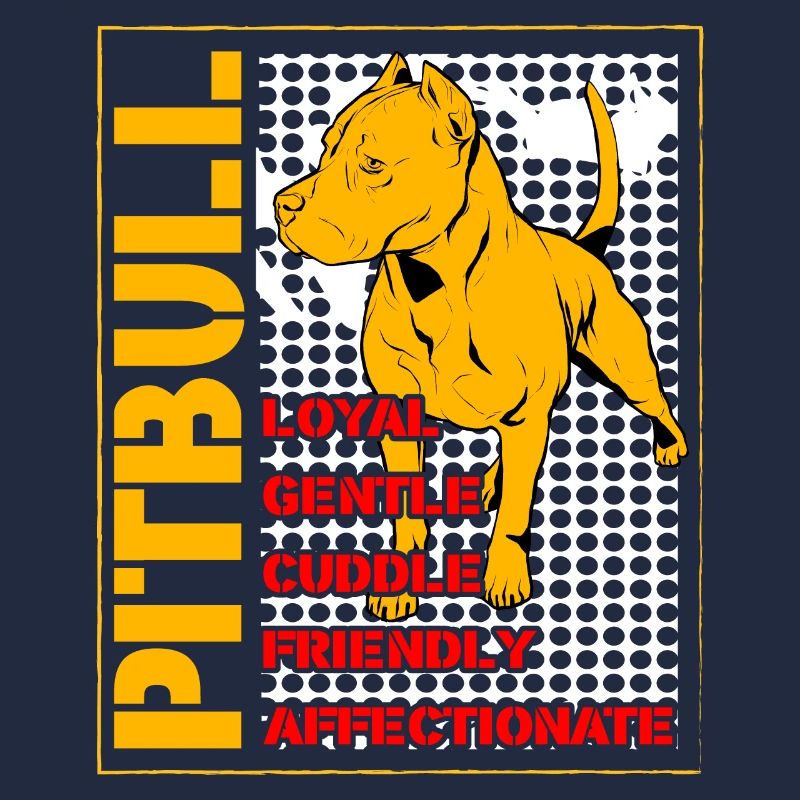 Pitbull loyal doux câlin amical affectueux