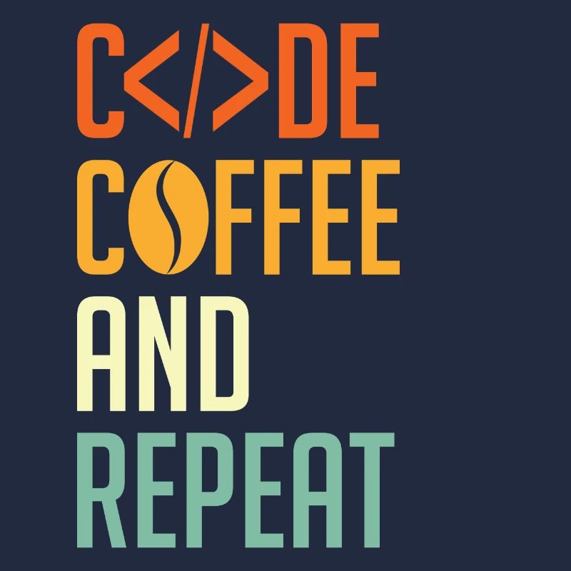 Codeur Spruch Code Café et Répéter