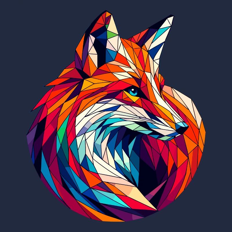 Fox in polygon illustration