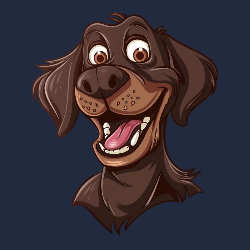 Caniche Pointer | Illustration de dessin animé