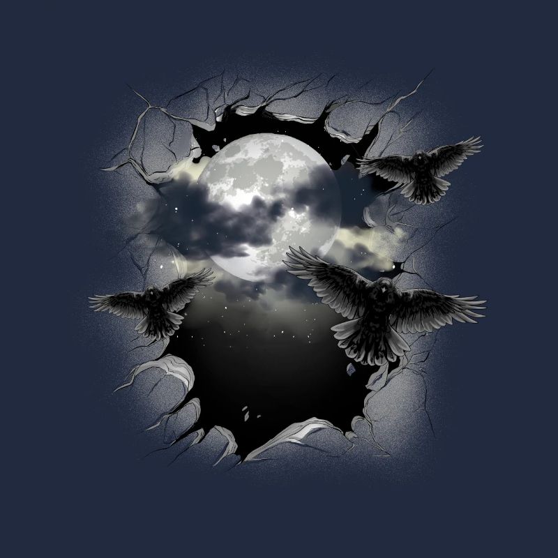 Halloween Ravens Raven Moon Full Moon Crows