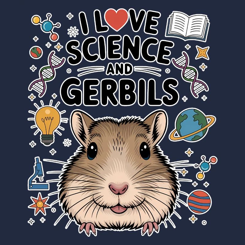 Gerbil Science Student Fun Gerbil Gift