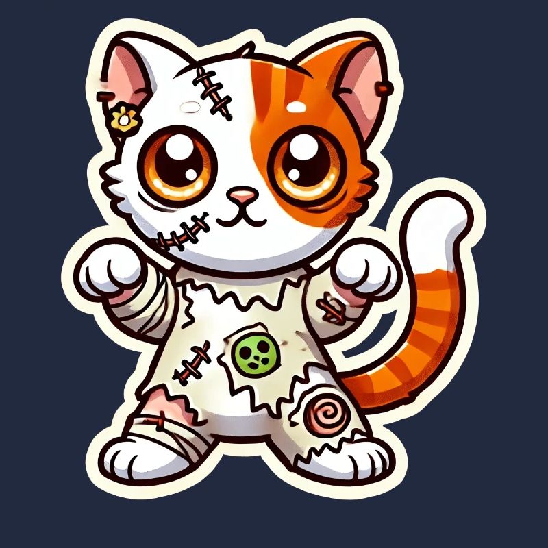 Süßes Zombie Katze Halloween Kostüm Süßes oder Saures!