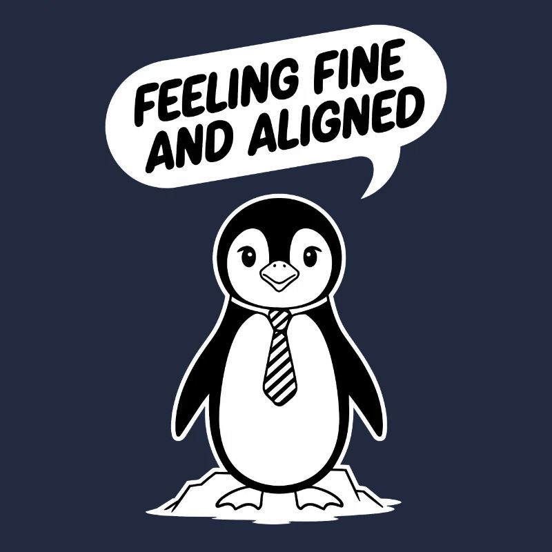 Pingouin avec cravate : se sentir bien et aligné