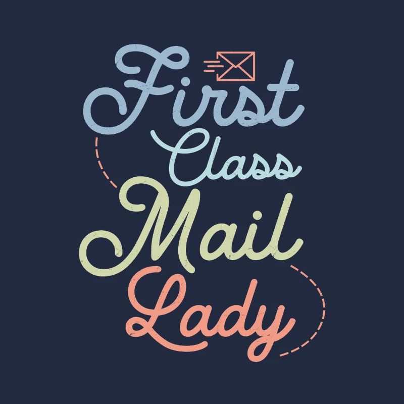 Courrier de première classe Lady Postal Worker Mail