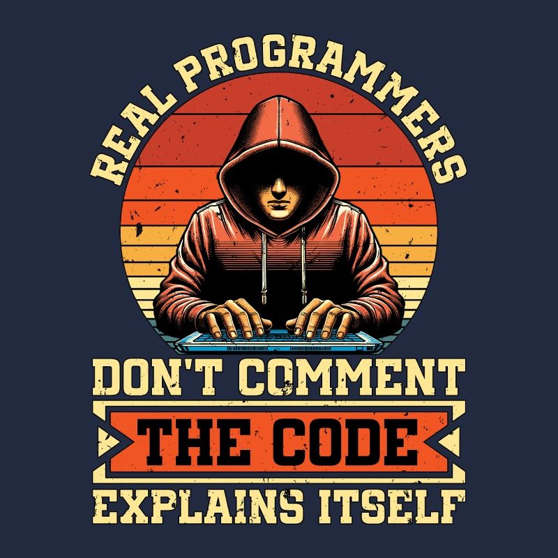 Coder Real Programmers Don't Comment Web Developer