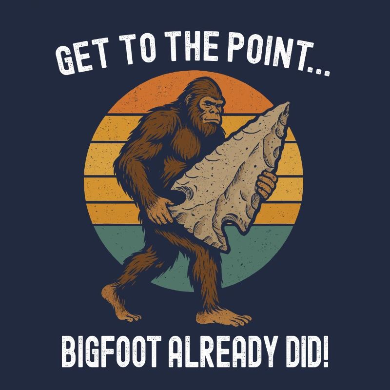 Bigfoot avec silex à pointe de flèche