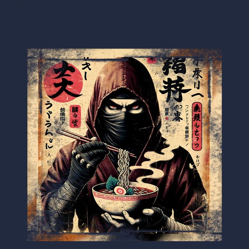 Ramen Ninja Grunge Style d’affiche