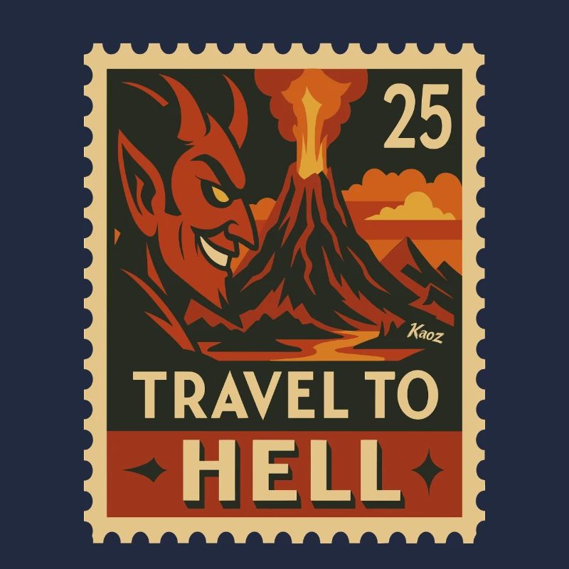 Devilish Journey to Hell as a stamp