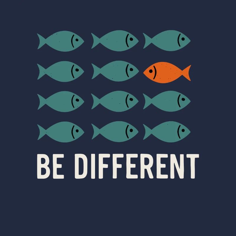Be Different - Anders sein Fisch Design