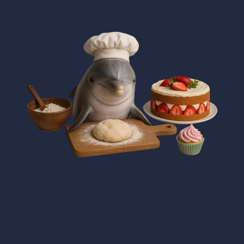 Dolphin Baking Cake Bread