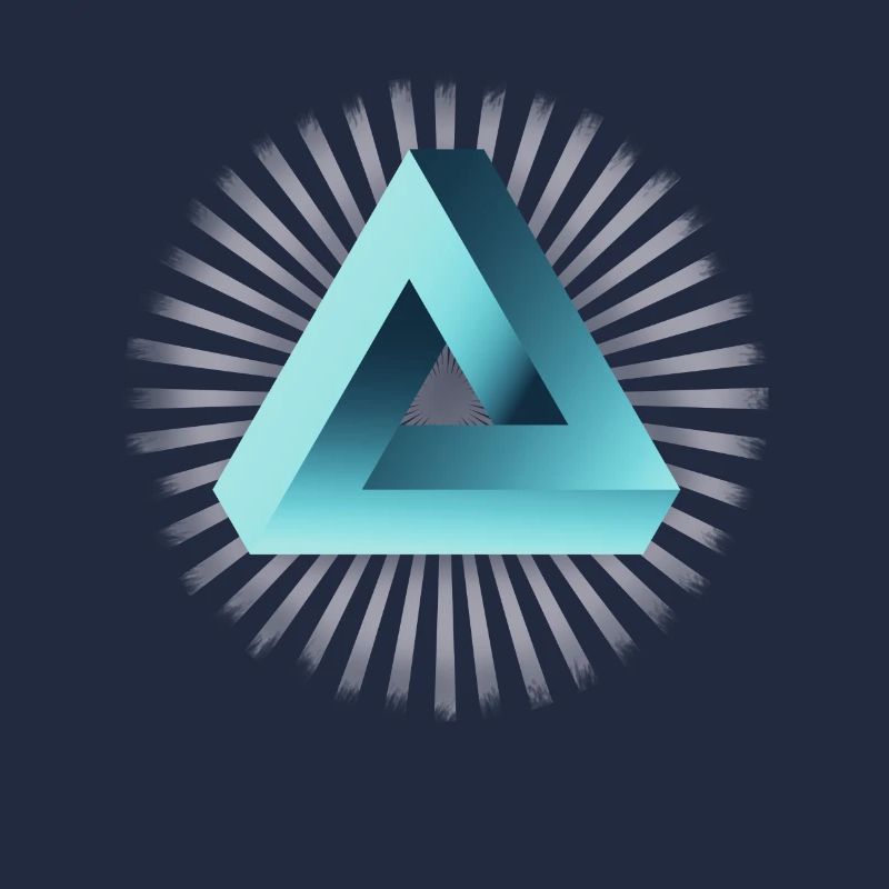 illusion illuminati Tri fold Pyramide Nerd mathe