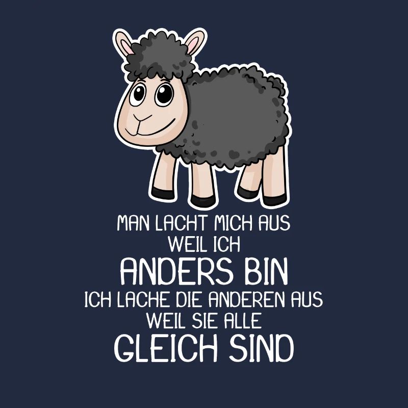Schwarzes Schaf lustiger Spruch